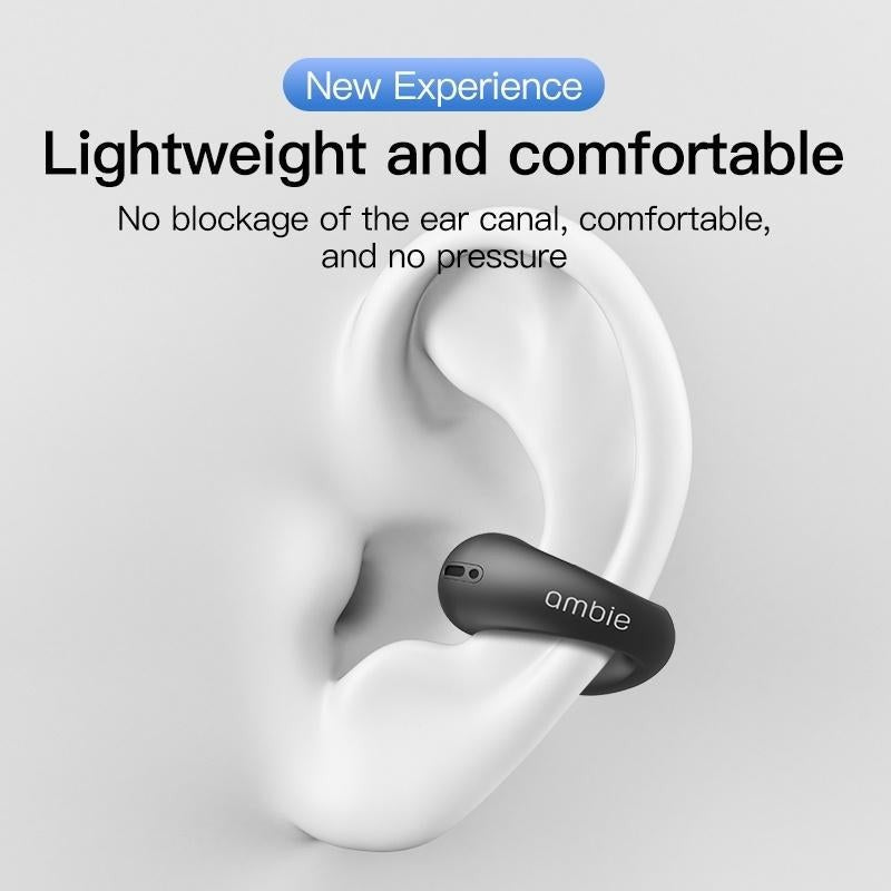 Ambie Sound Earcuffs | Wireless Earphone | 6 Hours Playback | Bluetooth 5.2 | IPX5 Waterproof | Air Pods