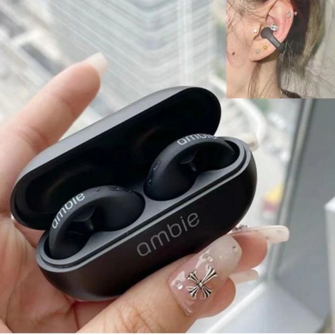 Ambie Sound Earcuffs | Wireless Earphone | 6 Hours Playback | Bluetooth 5.2 | IPX5 Waterproof | Air Pods