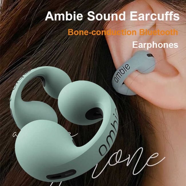Ambie Sound Earcuffs | Wireless Earphone | 6 Hours Playback | Bluetooth 5.2 | IPX5 Waterproof | Air Pods