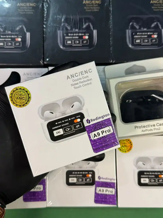 A9 Pro Touch Screen LED-ANC Airpods With Case - [ IMPORTED STOCK! ]
